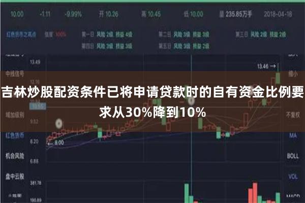 吉林炒股配资条件已将申请贷款时的自有资金比例要求从30%降到10%